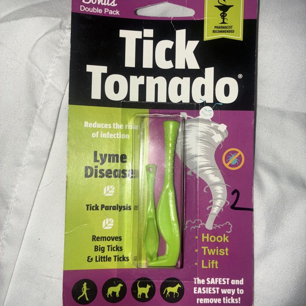 Tick Tornado 2 in Pack Pro Pet Dog Horse Cat Tick Removal Tool Quick Easy & Safe
